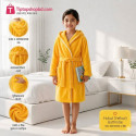 Premium Kids Hooded Coral Fleece Bathrobe