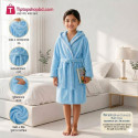 Premium Kids Hooded Coral Fleece Bathrobe