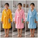 Premium Kids Hooded Coral Fleece Bathrobe
