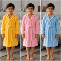 Premium Kids Hooded Coral Fleece Bathrobe