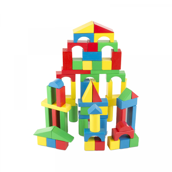 100 Piece Wooden Block Set Baby Toys & Gifts for Ages 1 to 2