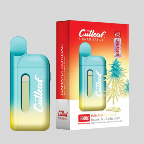 CUTLEAF 5 GRAM (LEGAL THC) DISPOSABLE - BANANA SUNDAE