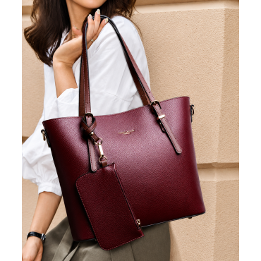 Ladies Tote Bag Maroon Color