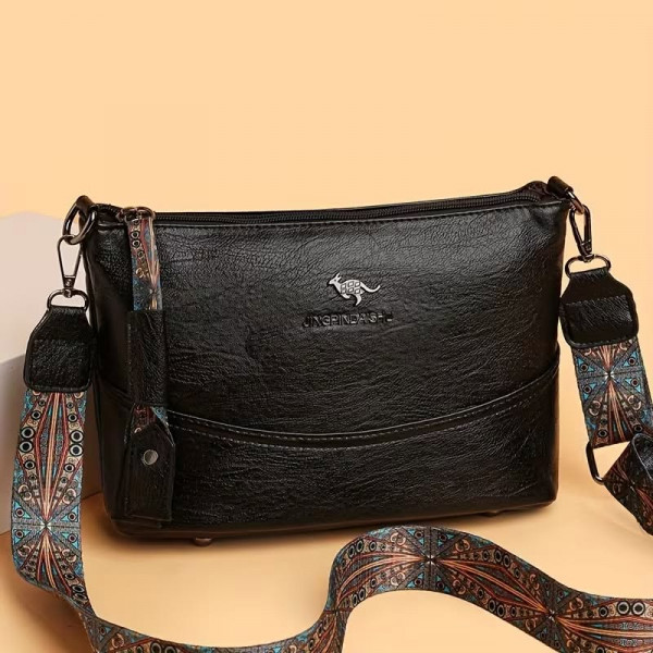 1 Vintage-Style Shoulder Bag Black