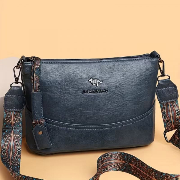 1 Vintage-Style Shoulder Bag Blue