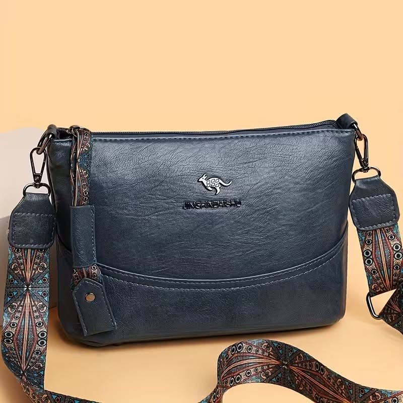 1 Vintage-Style Shoulder Bag Blue